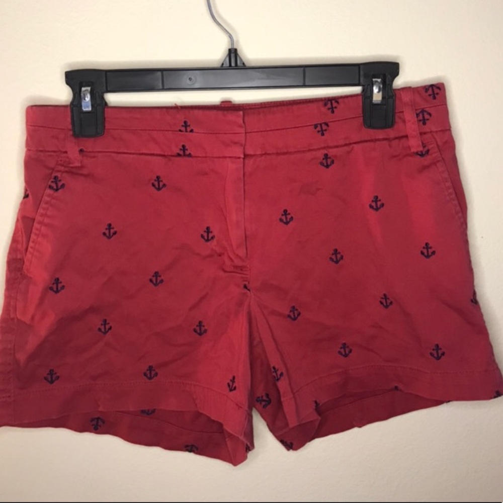 BRITISH KHAKI Red shorts with anchors ‼️ Size 4 ‼️